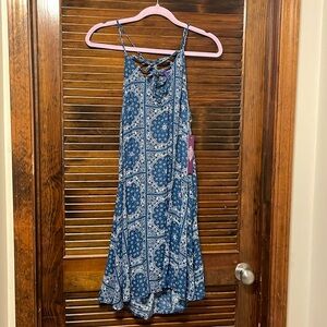 NWT Hot Gal Blue Paisley Sundress